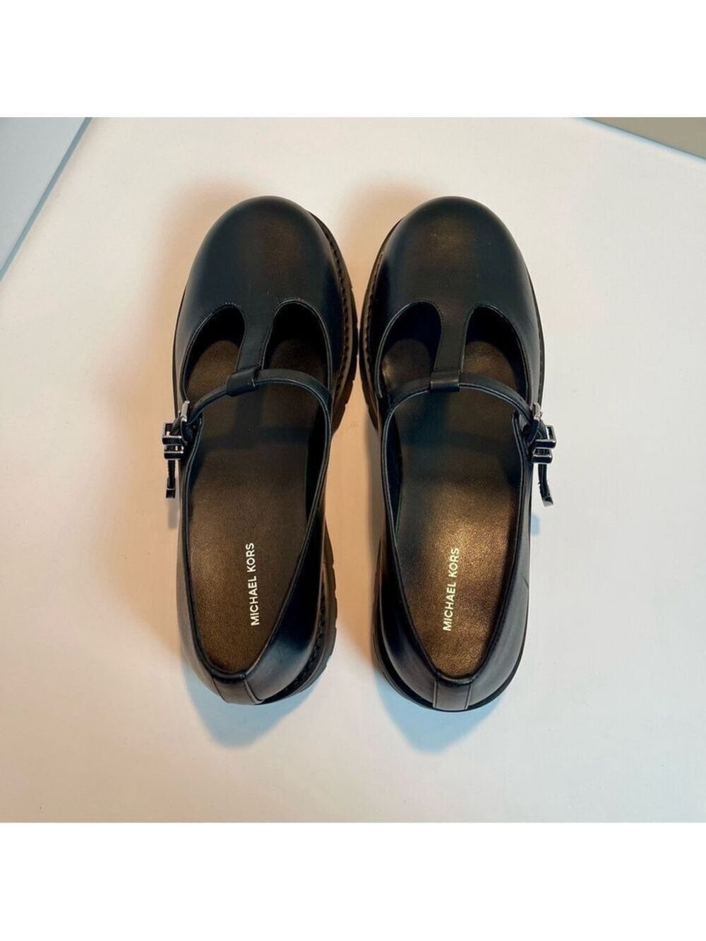 Michael Kors Women's Darrington Mary Jane Leather Shoes Black Sz 8.5 - Picture 6 of 14